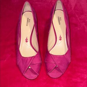 Ros Hommerson Fuchsia Peep Toe Heels